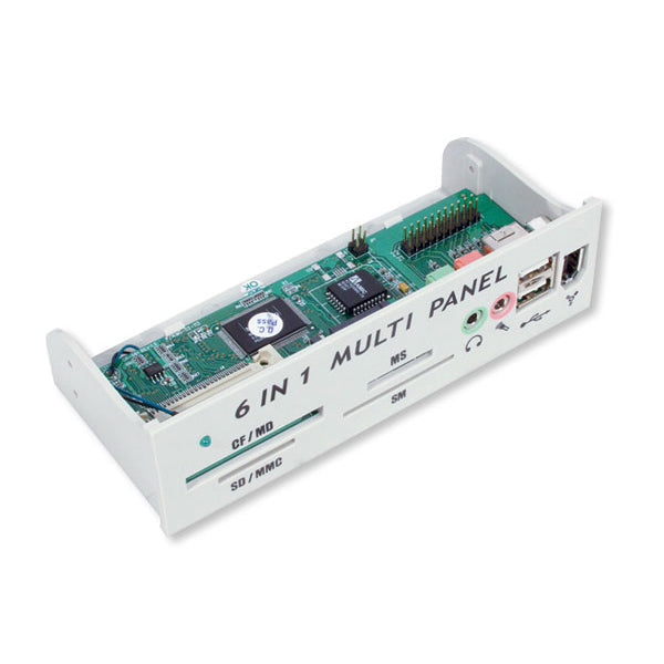 USB 2.0 6-1 5.25 Bay Mount Card Reader