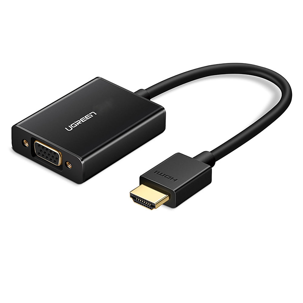 Convertisseur HDMI vers VGA + audio 3,5 mm avec port d'alimentation