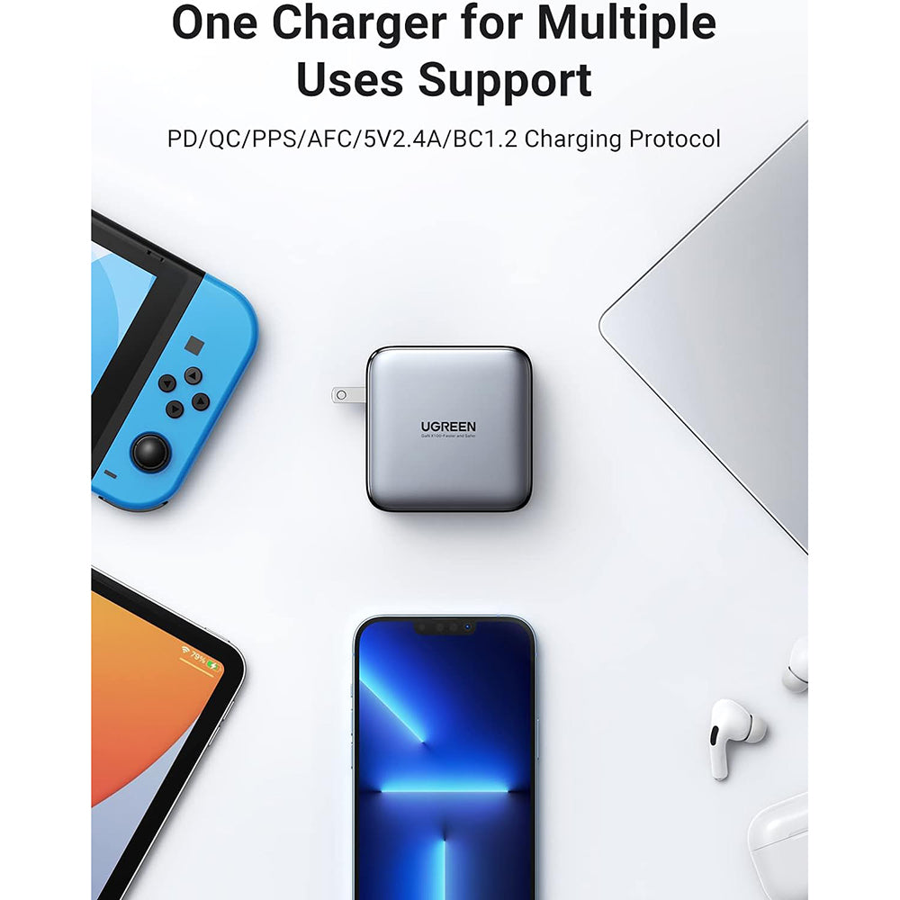 Chargeur rapide GaN Tech 100 W - 2 x USB-C