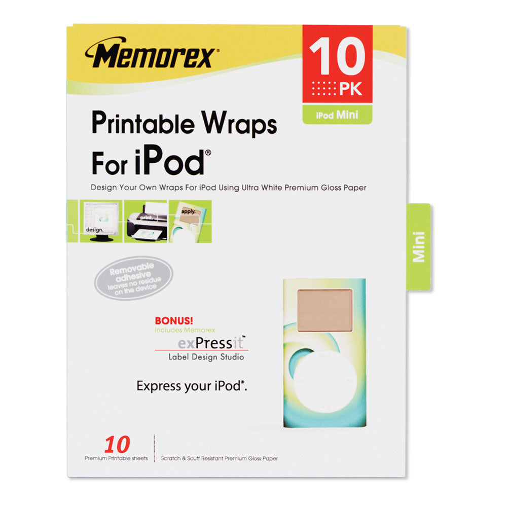 Printable iPod Mini Wraps - 10pk