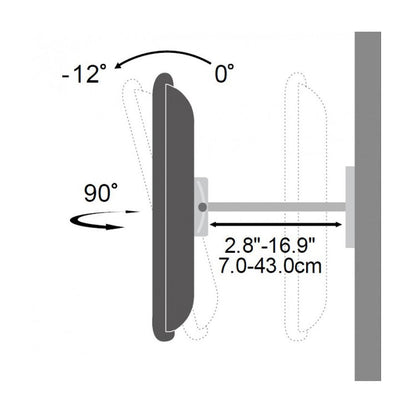 2-Arm Tilt/Swivel TV Wall Mount- 23-55in