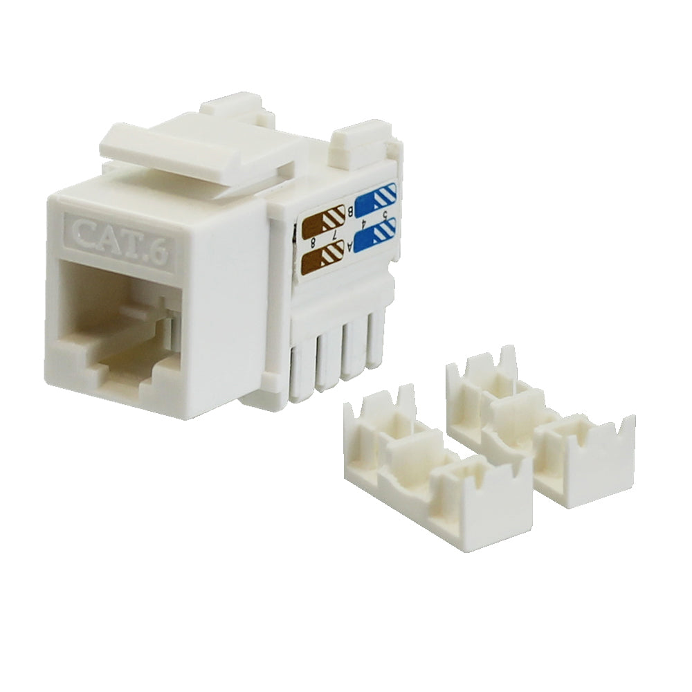 Cat6 RJ45 Keystone Jack - White