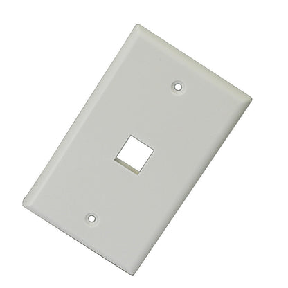 Plaque murale Keystone, 1 port - Blanc