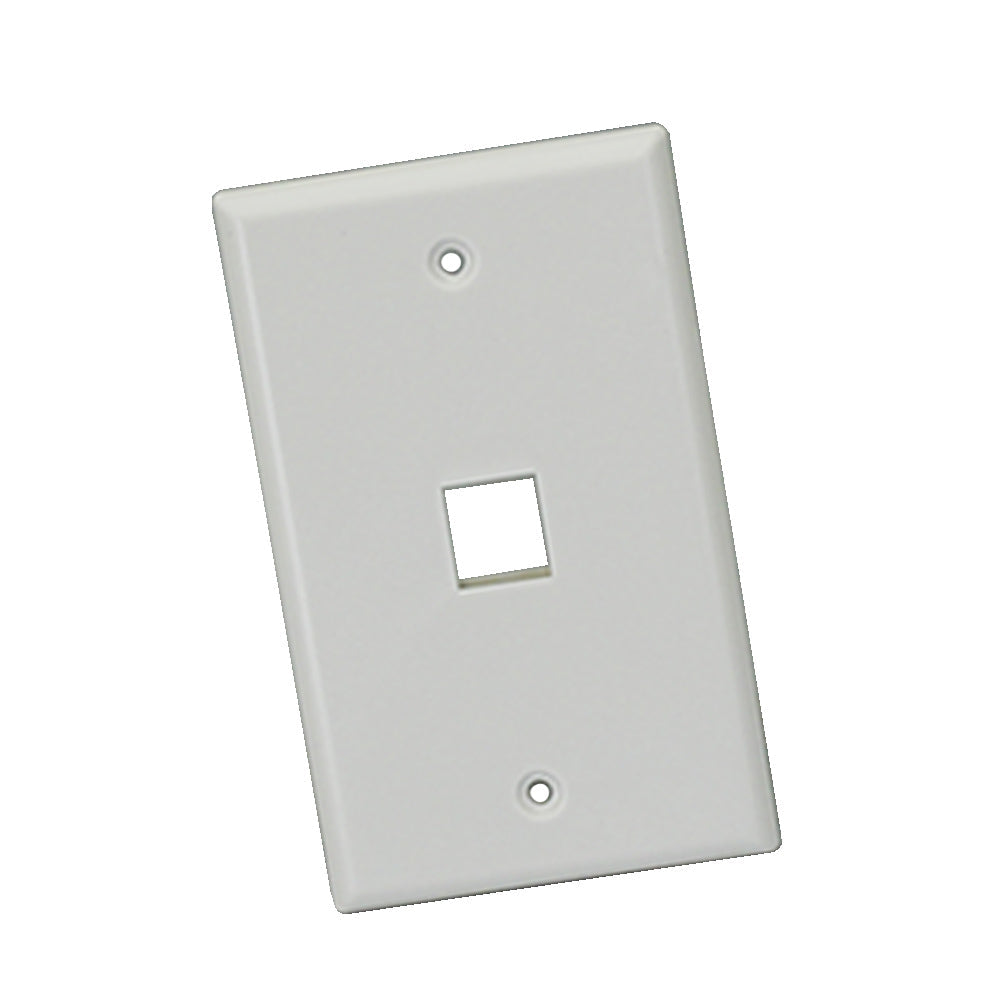 Plaque murale Keystone, 1 port - Blanc