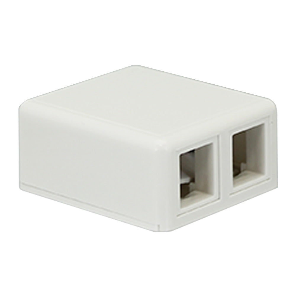 Wall Outlet for 2 Keystones - White