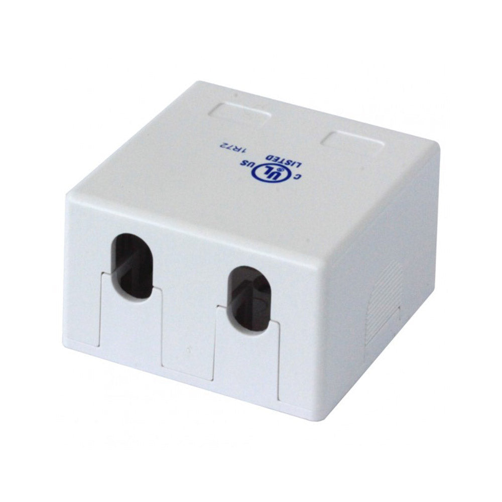 Wall Outlet for 2 Keystones - White