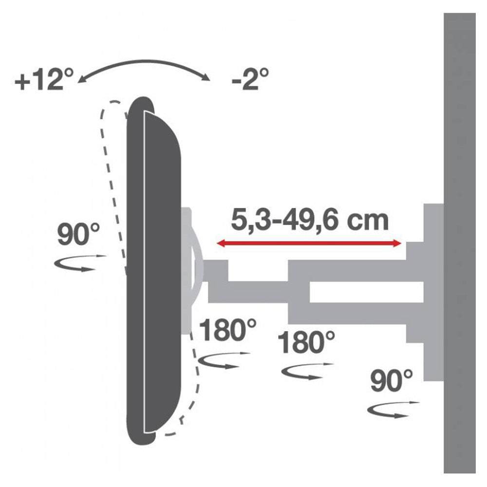 Ultra Slim Wall Mount w/Level - 40-80in