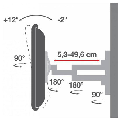 Ultra Slim Wall Mount w/Level - 40-80in