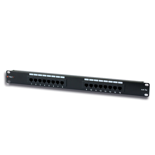 19in Patch Panel UTP 16 Ports Cat.5E