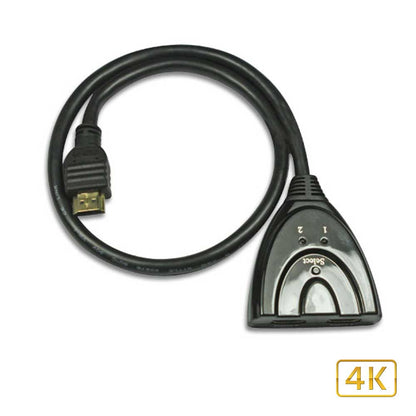 Câble de commutation HDMI 4K 3D 2 ports avec 1 sortie