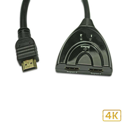 Câble de commutation HDMI 4K 3D 2 ports avec 1 sortie