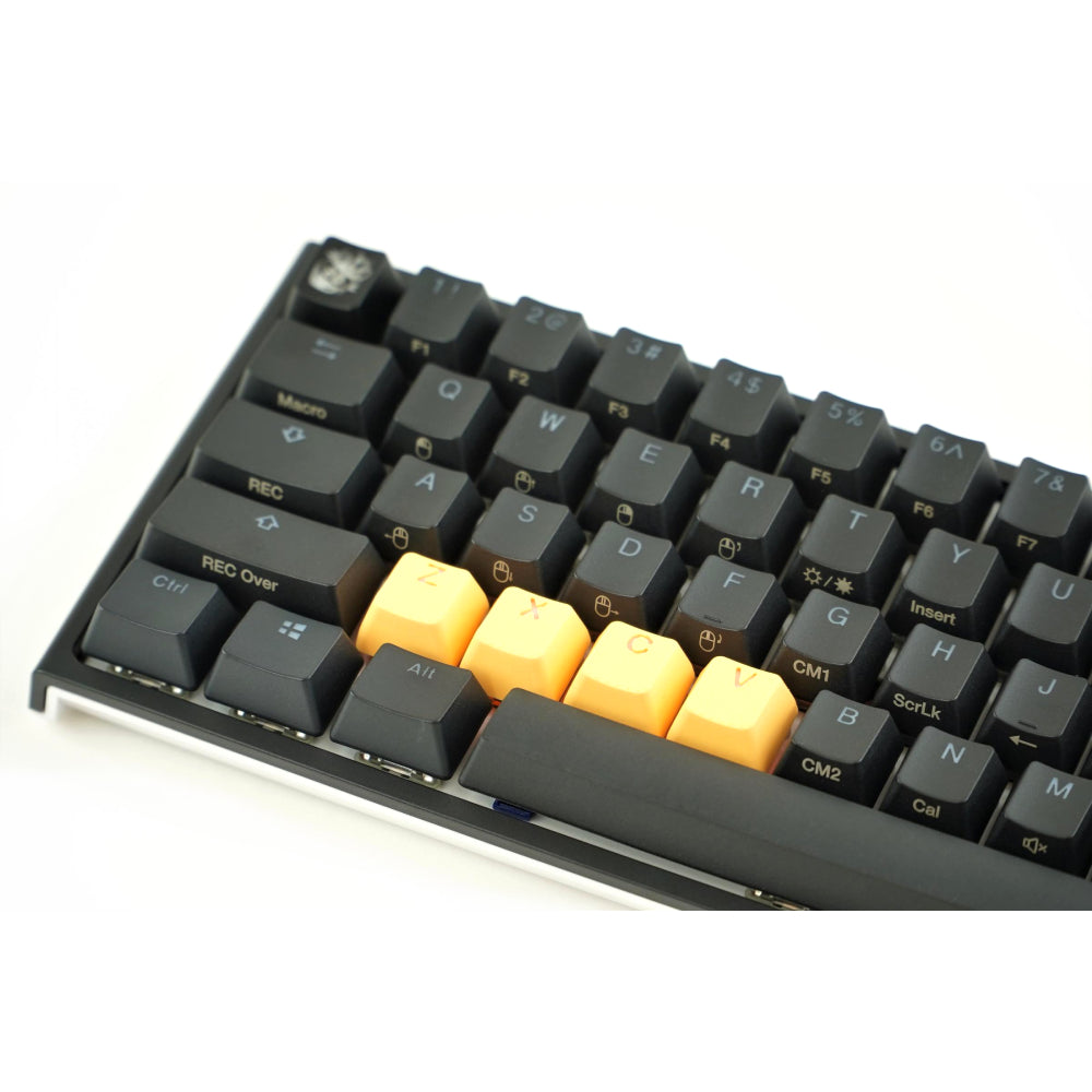 Rubber Gaming keycaps ZXCV - Neon Orange