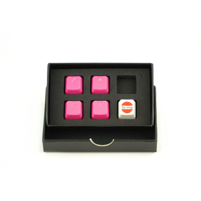 Rubber Gaming Keycaps ZXCV - Neon Pink