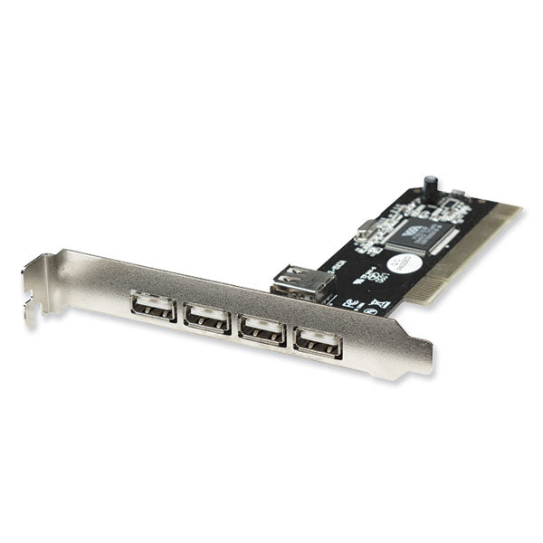 4 ports externes, 1 port USB 2.0 interne Carte PCI