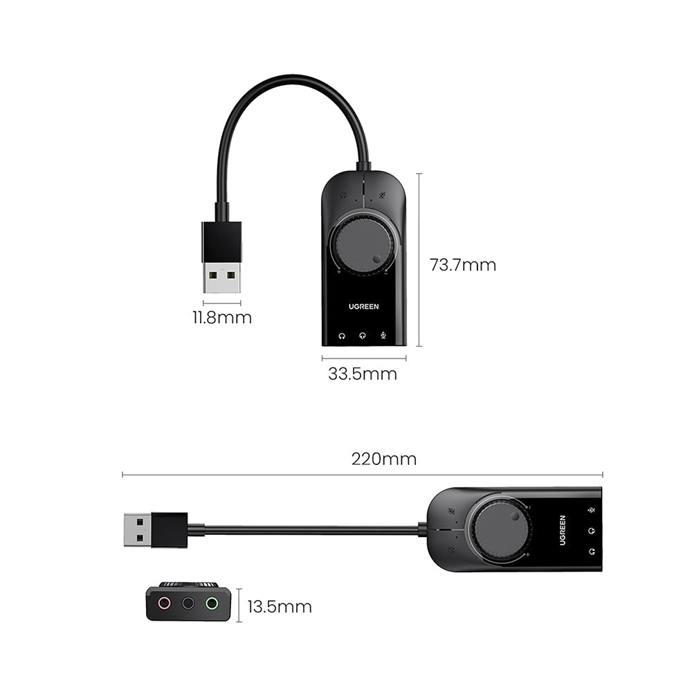 USB-A External Stereo Sound Adapter