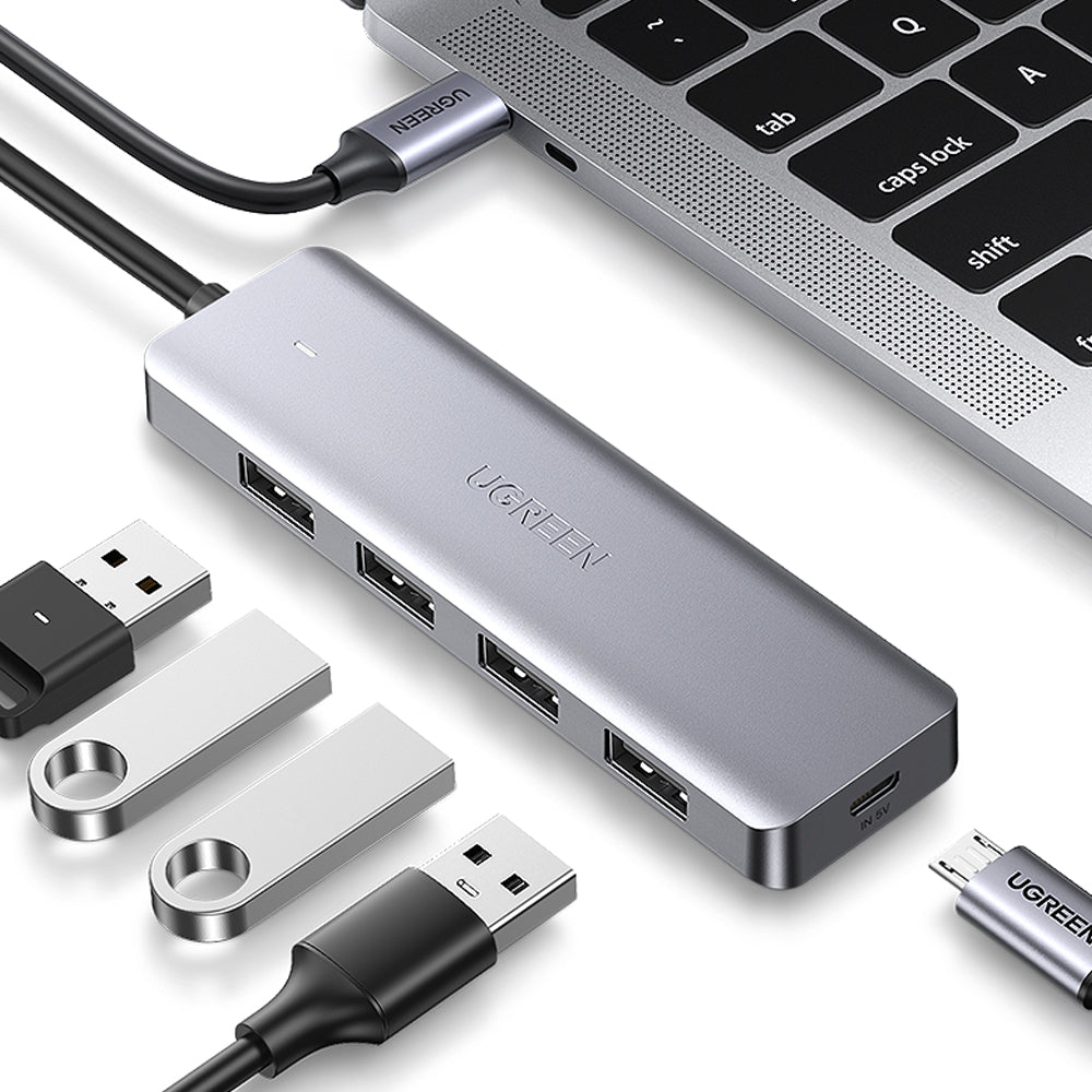 USB C Hub - 4 USB A Ports and Micro USB