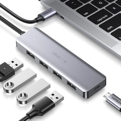 USB C Hub - 4 USB A Ports and Micro USB