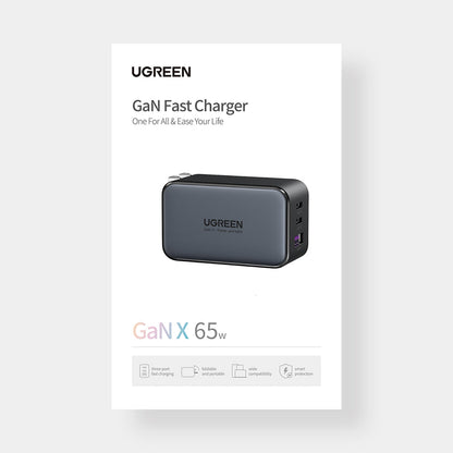 Chargeur rapide GaN 65 W - 2 USB C, 1 USB A