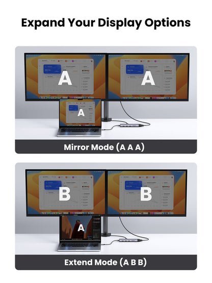 Station d'accueil USB-C - USBA, HDMI, VGA, RJ, SD/TF