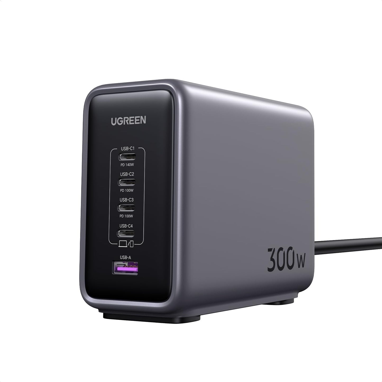 1*USB-A+4*USB-C 300W Desktop Fast Charger