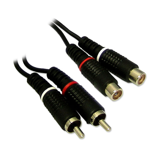 Câble audio stéréo 2 RCA vers 2 RCA M/F - 15 pieds