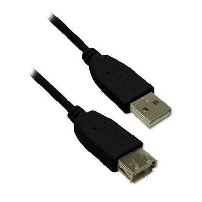 USB 2.0 AA Ext M/F - Noir, 10 pieds