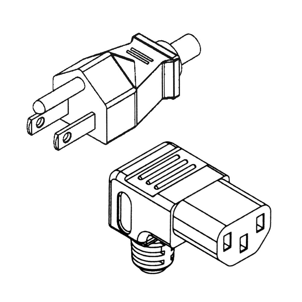 NA Horizontal Up Powercord - 6ft