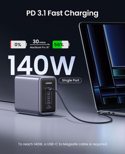 1*USB-A+4*USB-C 300W Desktop Fast Charger