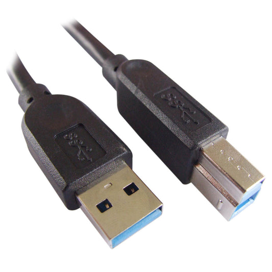 USB 3.0 AB Cable - MM, Black, 6ft