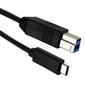 USB 3.0 C Male to B Male, 3ft