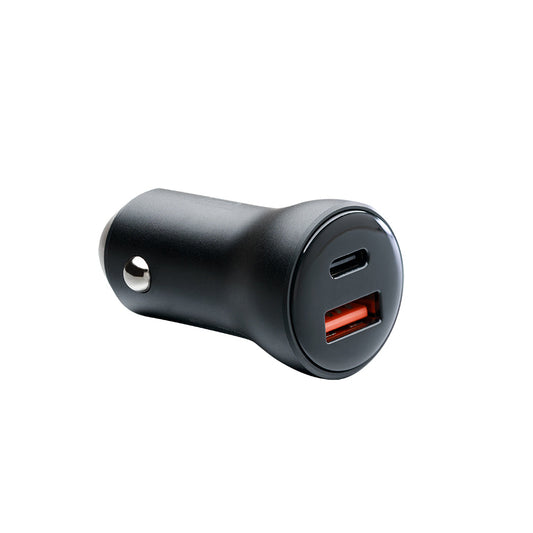 USB Car Charger 1x USB-A 1x USB-C 40W