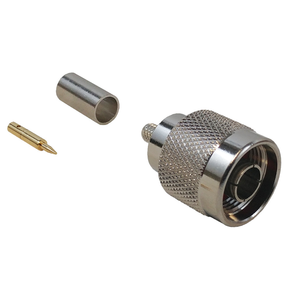 N-Type Male Crimp Connector for RG58 (LMR-195) 50 Ohm