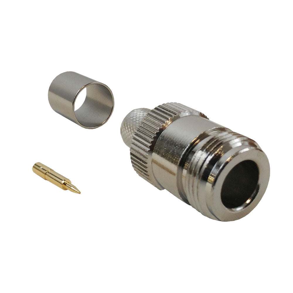 N-Type Reverse Polarity Female Crimp Connector for RG8 (LMR-400) 50 Ohm