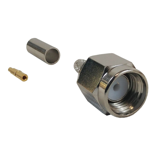 SMA Male Crimp Connector for RG174 (LMR-100) 50 Ohm