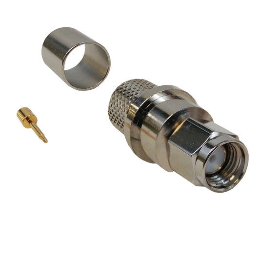 SMA Male Crimp Connector for RG8 (LMR-400) 50 Ohm