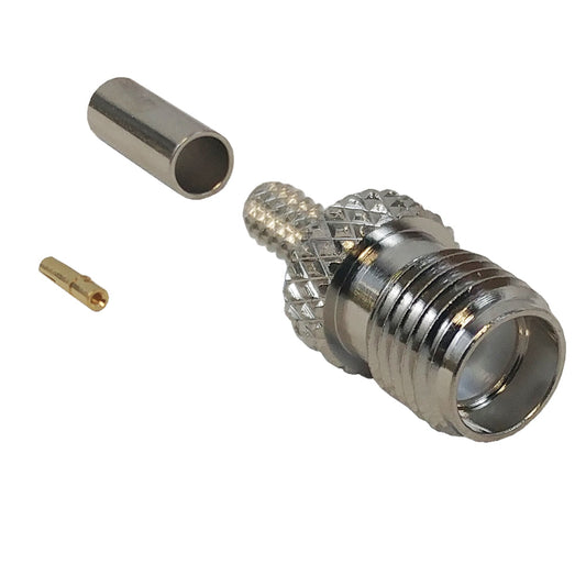 SMA Female Crimp Connector for RG174 (LMR-100) 50 Ohm