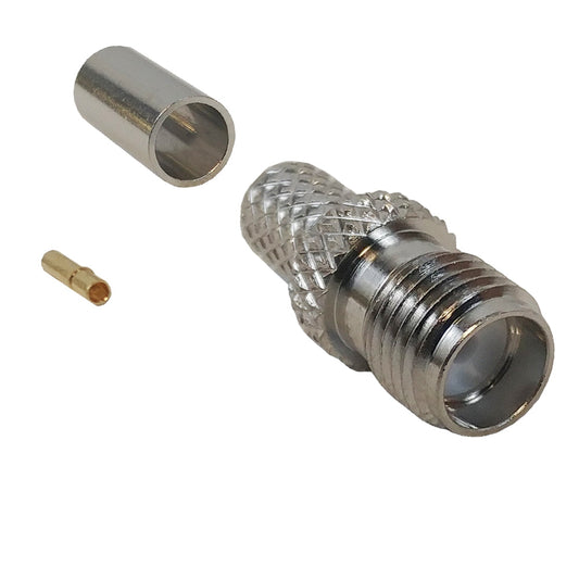 SMA Female Crimp Connector for RG58 (LMR-195) 50 Ohm