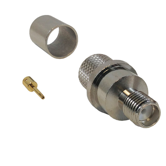 SMA Female Crimp Connector for RG8 (LMR-400) 50 Ohm