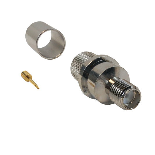 SMA Reverse Polarity Female Crimp Connector for RG8 (LMR-400) 50 Ohm