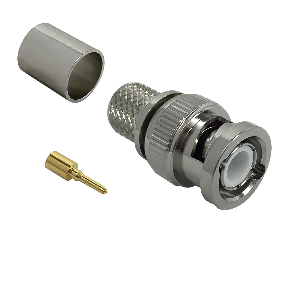 BNC Male Crimp Connector for RG8 (LMR-400) 50 Ohm