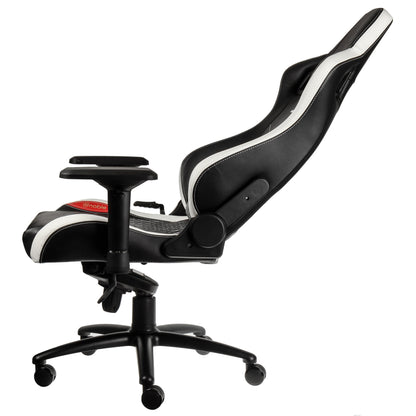 Chaise de jeu EPIC - noir/rouge/blanc - Cuir véritable