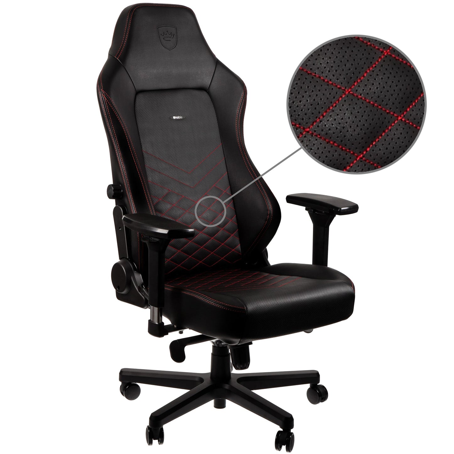 Chaise de jeu HERO - noir/rouge - cuir PU