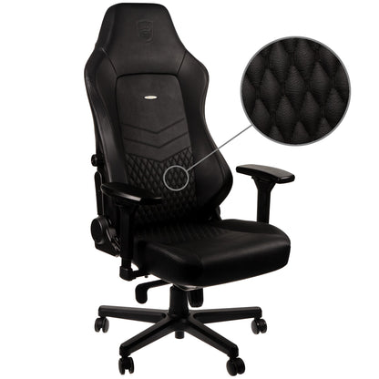 Chaise de jeu HERO - noir - cuir véritable