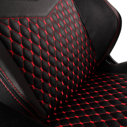 Chaise de jeu HERO - noir/rouge - cuir véritable