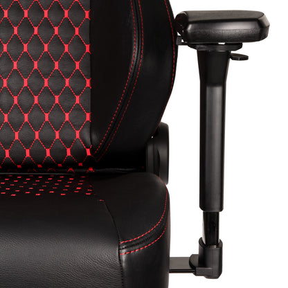 Chaise de jeu HERO - noir/rouge - cuir véritable