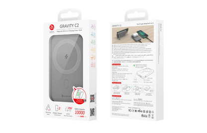 Gravity C2 - Batterie externe de charge magnétique sans fil 10 000 mAh