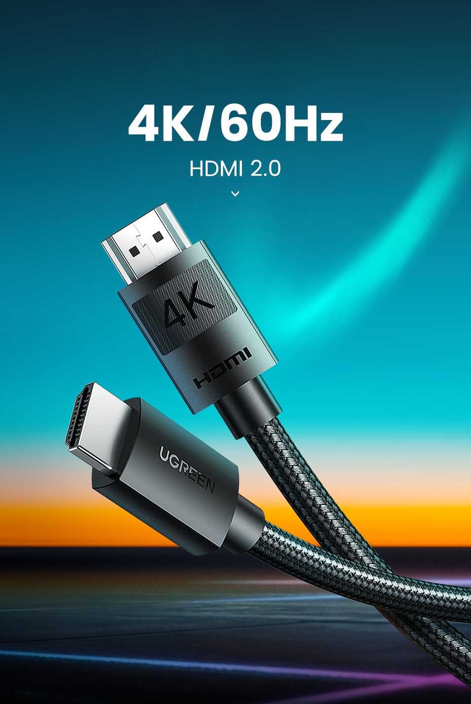 Câble HDMI 4K mâle vers mâle 2M