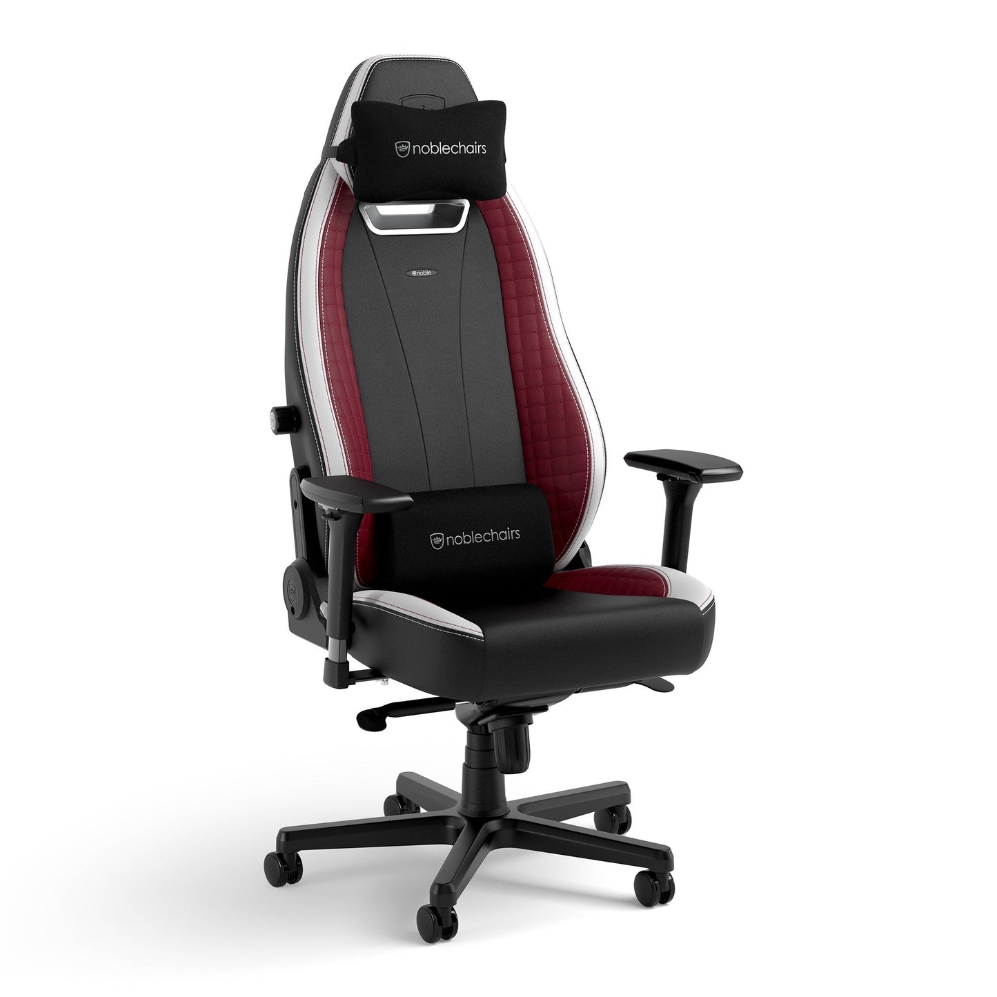 Chaise de jeu LEGEND - Noir/Blanc/Rouge - Similicuir vegan haute technologie