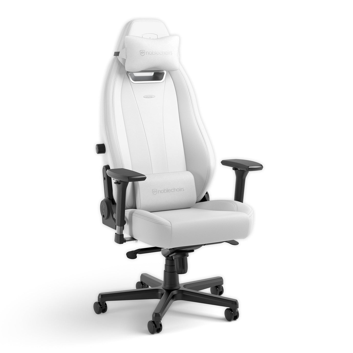 Chaise de jeu LEGEND - Édition blanche - Similicuir vegan haute technologie