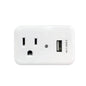 1 Outlet Power Tap - 150J Surge protection, 1 Fast Charge USB Port - White